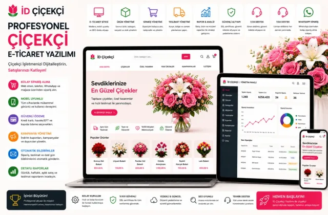 İD Çiçekçi | Profesyonel Çiçekçi E-Ticaret Yazılımı
