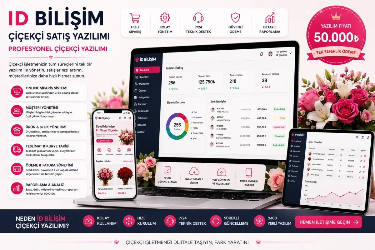 Çiçekçilikte Hatalı Siparişi Bitiren Stok Yönetimi Modülleri