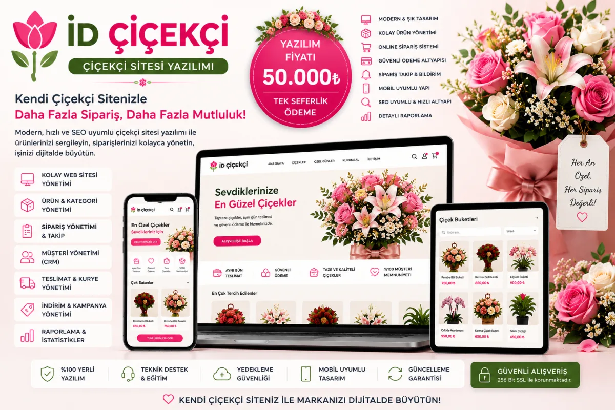 İD Çiçekçi | Çiçekçi Sitesi Yazılımı