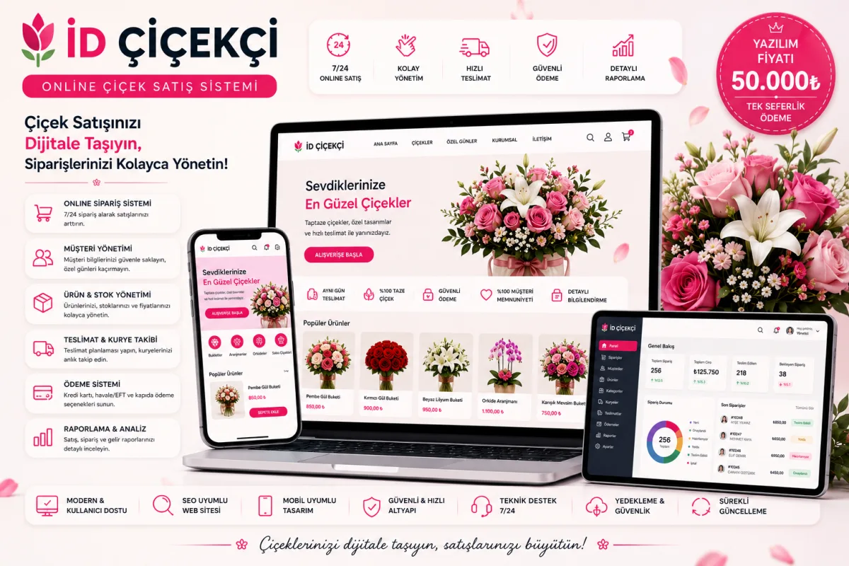 İD Çiçekçi | Online Çiçek Satış Sistemi