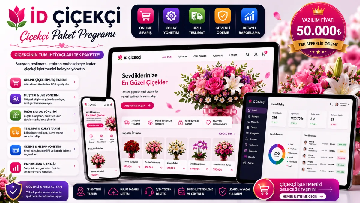 İD Çiçekçi | Çiçekçi Paket Programı