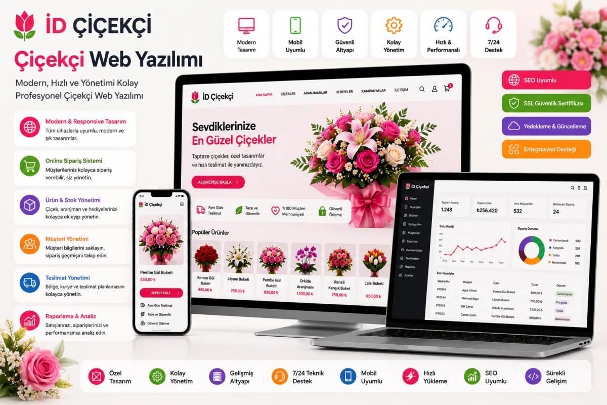 İD Çiçekçi | Çiçekçi Web Yazılımı