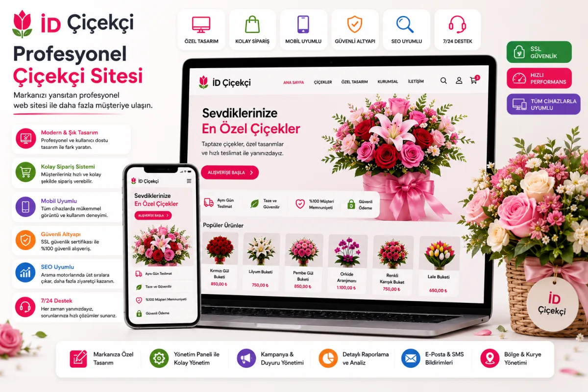 İD Çiçekçi | Profesyonel Çiçekçi Sitesi