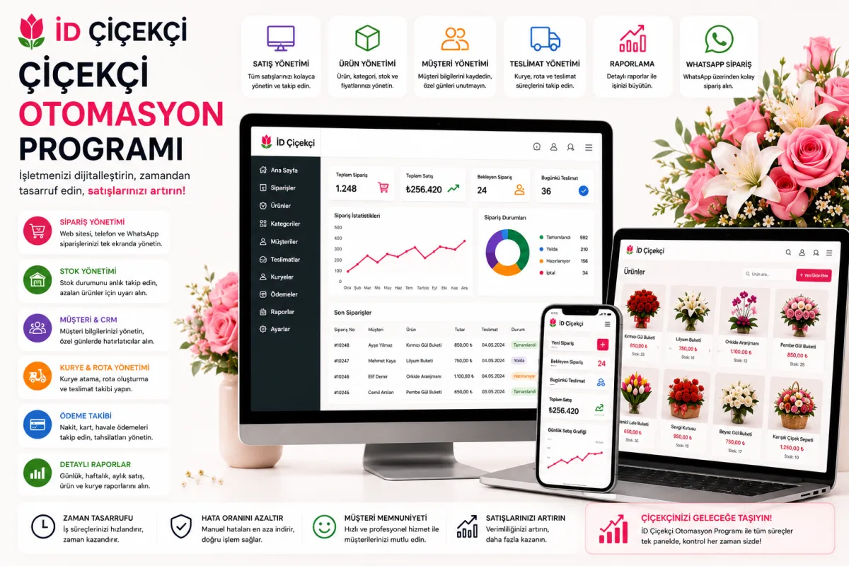İD Çiçekçi | Çiçekçi Otomasyon Programı