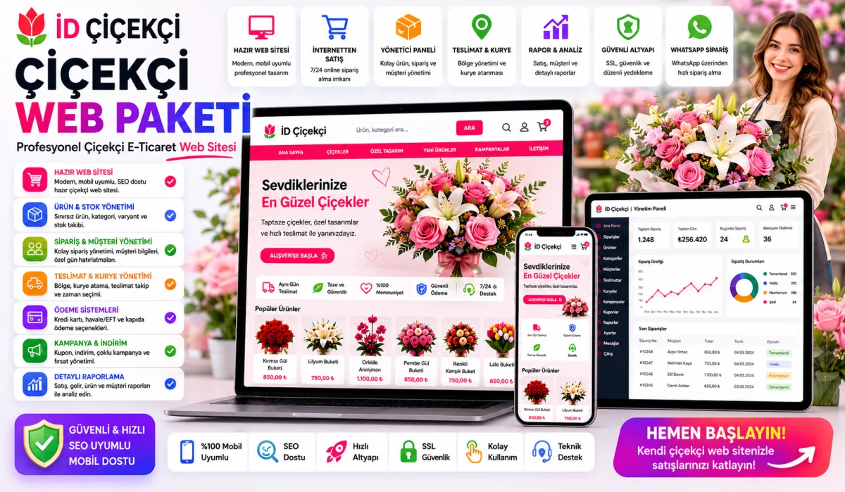 İD Çiçekçi | Çiçekçi Web Paketi
